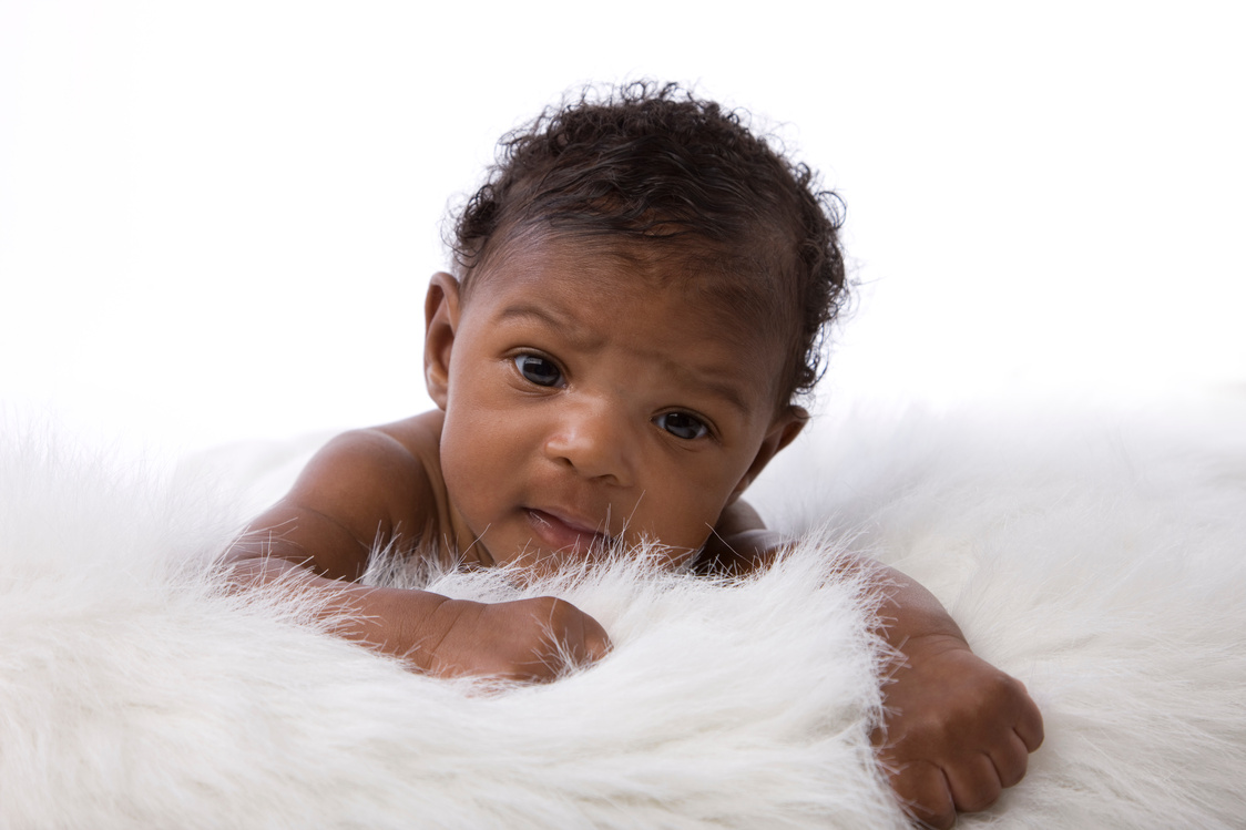 Precious Newborn African American Baby